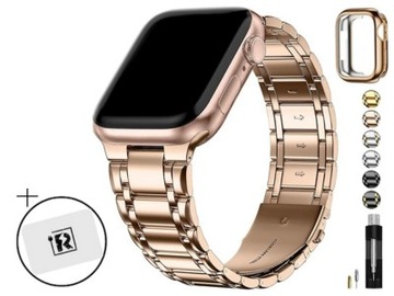Pasek Do Zegarka Apple Watch ze stali nierdzewnej 38-40-41 mm + GRATIS