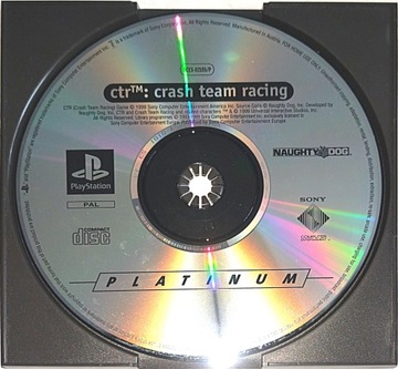 CTR CRASH TEAM RACING PSX SAMA PŁYTA CZYTAJ OPIS !!!