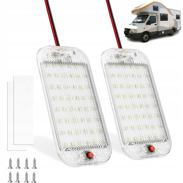 LAMPA 48 LED Z WŁĄCZNIKIEM 12V-85V KABINA RS 2 SZT