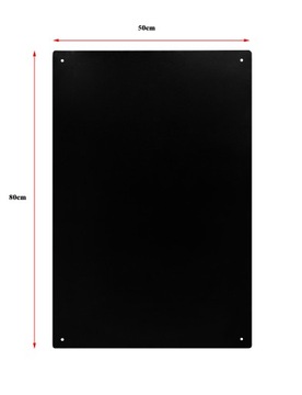 TABLICA MAGNETYCZNA NA MAGNESY NOTATKI ZAPISKI METALOWA CZARNA PLANNER