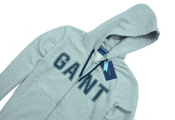 GANT LOGO FULL ZIP SWEAT HOODIE BLUZA Z KAPTUREM