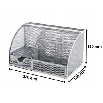 Настольный ящик для инструментов, контейнер из металлической сетки, СЕРЕБРЯНЫЙ