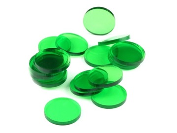 Podstawki pod figurki, zielone, 25x3 mm (20)