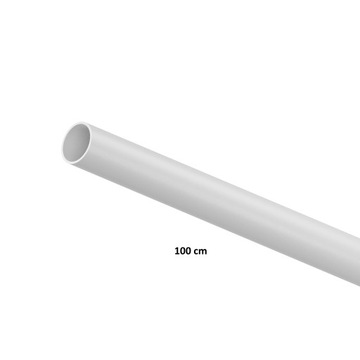 Drążek do szafy fi 25 mm 100 cm Biały mat