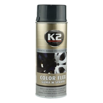 K2 РЕЗИНОВЫЙ СПРЕЙ FLEX COLOR ГРАФИТ УГЛЕРОДНЫЙ СПРЕЙ