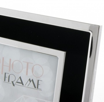 Ramka na zdjęcie czarna srebrna 13x18 glamour