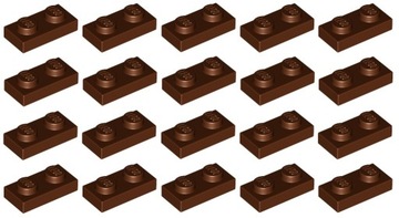 LEGO płytka 1x2 brązowa 20 szt. 3023 NOWA