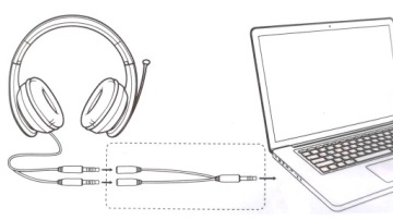 Кабель-переходник 2 x Jack 3,5 мм – Jack 4 PIN AUDIO