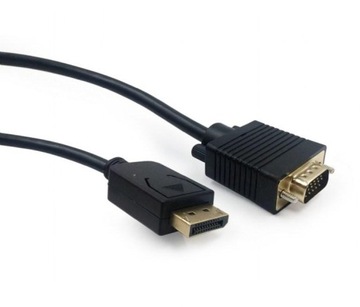 Kabel GEMBIRD CCP-DPM-VGAM-6 D-Sub VGA M - DisplayPort M 1,8m kolor czarny