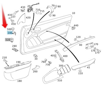 OS DVEŘE PŘEDNÍCH MERCEDES A2307660067