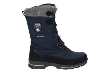 AMERICAN CLUB SN10 KOZAKI BOTKI BUTY ZIMOWE ŚNIEGOWCE DAMSKIE NAVY 40