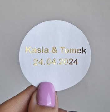 Персонализированные позолоченные наклейки для свадеб, приемов, свадебных украшений SL81