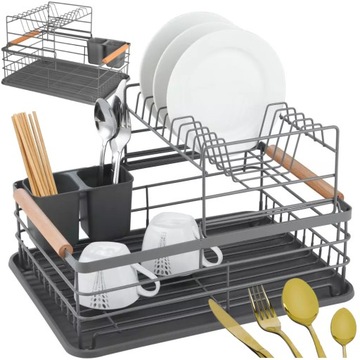 SUSZARKA DO NACZYŃ DWUPOZIOMOWA OCIEKACZ TALERZE