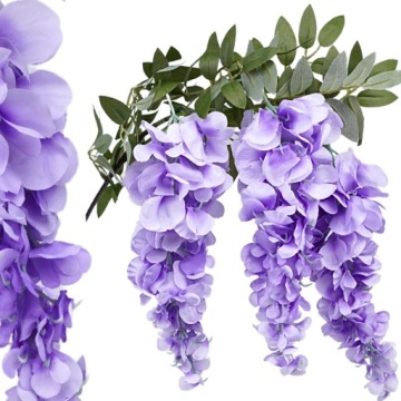 GLICYNIA SZTUCZNA FIOLETOWA XXL 100 cm GAŁĄZKA OZDOBNA WISTERIA KWIATY