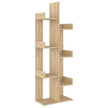 REGAŁ NA KSIĄŻKI BIBLIOTECZKA PÓŁKA Szafka Komoda sonoma, 48x25,5x140 cm