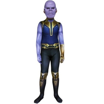 STRÓJ PRZEBRANIE COSPLAY THANOS SKIN MASKA 128/134