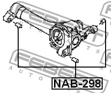 FEBEST NAB-298 LOŽISKO MECHANIZMUS DIFERENCIÁL