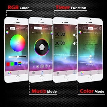 OŚWIETLENIE PODWOZIA AUTA LED RGB ANDROID TUNING ŚWIATŁA ZDALNIE STEROWANE