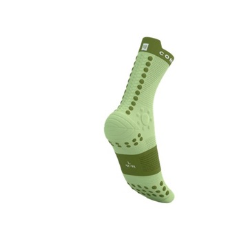 COMPRESSPORT Skarpetki biegowe trailowe PRORACING SOCKS V4 shadow lime T3