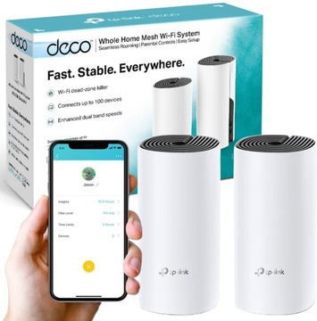 ROUTER Mesh WiFi 5 DualBand TP-Link Deco M4 2-pack DOMOWY SYSTEM Wi-Fi