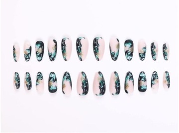 Искусственные ногтей Советы миндаль золотой розовый самок