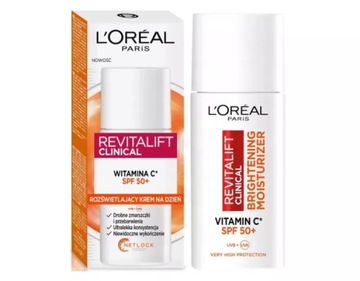 LOREAL REVITALIFT CLINICAL VITAMIN C ROZŚWIETLAJĄCY KREM SPF 50