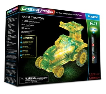 LASER PEGS 6IN1 FARM TRACTOR 6w1 Świecące Klocki