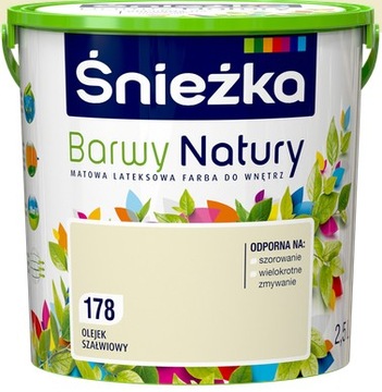 FARBA ŚNIEŻKA BARWY NATURY 2,5l OLEJEK SZAŁWIOWY