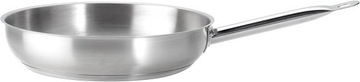 SREBRNA PATELNIA ŚREDNICA 24CM PROFI - THERM STAL NIERDZEWNA 18/10 ELO