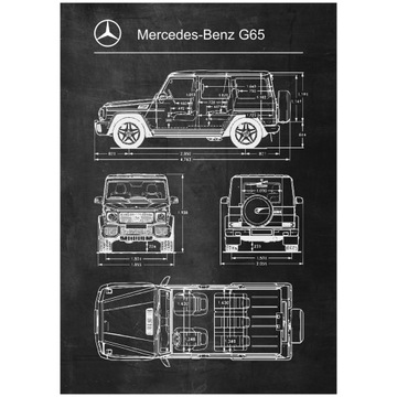 Plakat Mercedes G65 Patent Schemat