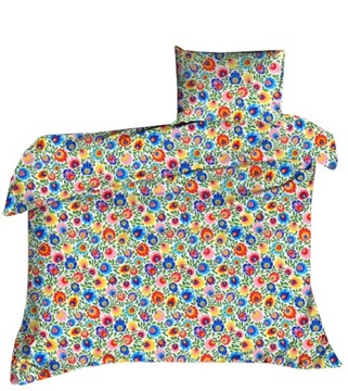 POŚCIEL Z KORY KORA 140X200 BAWEŁNA 100% ŁOWICKA BIAŁA FOLK