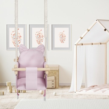 ДЕТСКИЕ КАЧЕЛИ со МЕДВЕДЬНОЙ СПИНКОЙ+РЕМЕНЬ БЕЗОПАСНОСТИ+КРЮЧОК - для дома, дачи