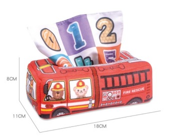 ПАЗЛ-СОРТЕР С САЛФЕТКАМИ плюшевый сенсорный Монтессори