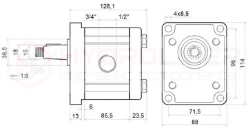 MULTIPLIKATOR 1:3.8M G + POMPA 53L WK HYDROLIDER