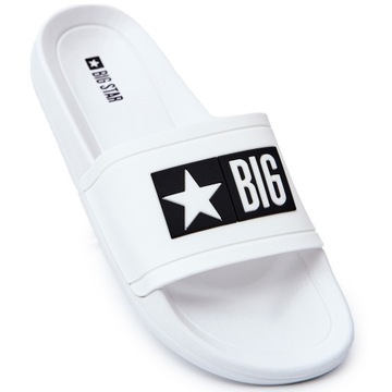 Białe Guma Buty Męskie Klapki Big Star r.43