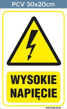 Tabliczka BHP wysokie napięcie #169 30x20cm P