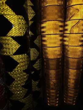 Светоотражающая, направленная, контурная, желто-черная сигнальная ЛЕНТА, 5 м