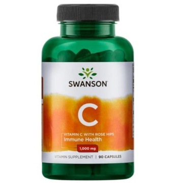 SWANSON WITAMINA C1000 + DZIKA RÓŻA 90k ODPORNOŚĆ