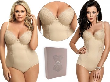 Modelujące BEŻOWE body GORSENIA G184 LIVIA, 85C