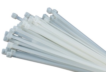 MOCNE OPASKI ZACISKOWE TRYTYTKI TRYTKI KABLOWE BIAŁE 4×150mm 100SZT