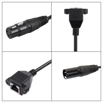 1 пара 3-контактных переходников XLR на RJ 45 «мама-папа»