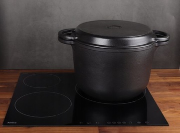 Отдельностоящий чугунный котел 3 в 1, эмалированная кастрюля, 15 литров, гриль MK606