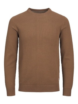 Jack&Jones Sweter 12212816 Brązowy Regular Fit