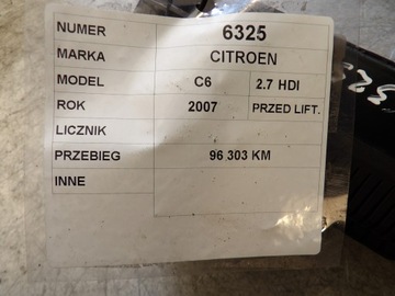 CITROEN C6 BUDÍKY PŘÍSTROJOVÁ DESKA 2,7HDI