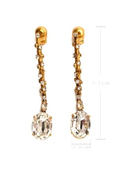 Alexander Mcqueen crystal long earring kolczyki