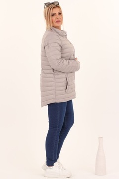 КУРТКА ПЕРЕХОДНАЯ ТОНКАЯ, БОЛЬШИХ РАЗМЕРОВ, СТЕГАНАЯ, ЛЕГКАЯ, С ВОРОТНИКОМ-СТОЙКОЙ, ЛЕГКАЯ