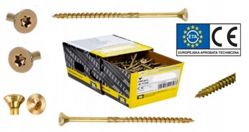WKRĘTY CIESIELSKIE DO DREWNA CS 5X50 TORX ŁEB STOŻKOWY DOMAX 200 SZTUK