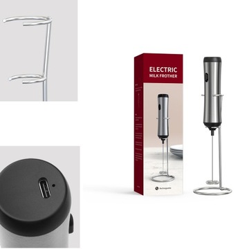 ЭЛЕКТРИЧЕСКАЯ МАШИНА ДЛЯ ВСПЕНИВАНИЯ МОЛОКА 500 МАЧ, 6 Вт USB-C