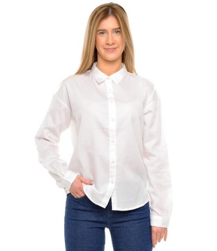 LEE koszula REGULAR white PLAIN SHIRT _ M