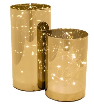 SZKLANKI Z OŚWIETLENIEM LED ZESTAW 2 SZTUKI SZKŁO